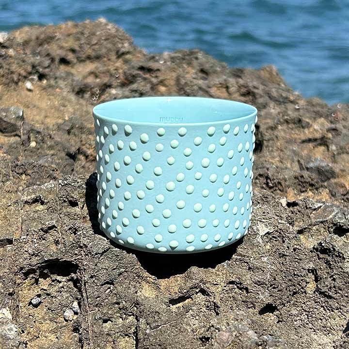 “Dots”Aqua on Turquoise Midi